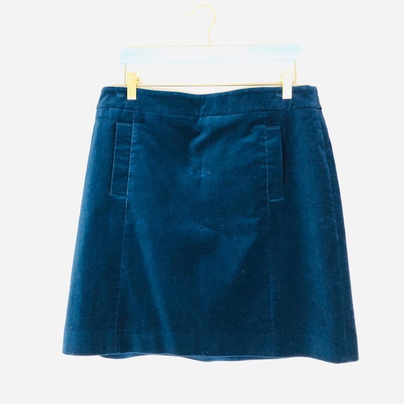 Ann Taylor Dresses & Skirts - ANN TAYLOR Blue Velvet Velour Pencil Skirt, 12P